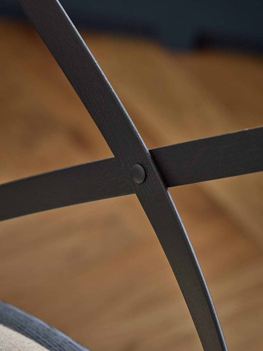 Oak Cross Back Counter Stool - Black