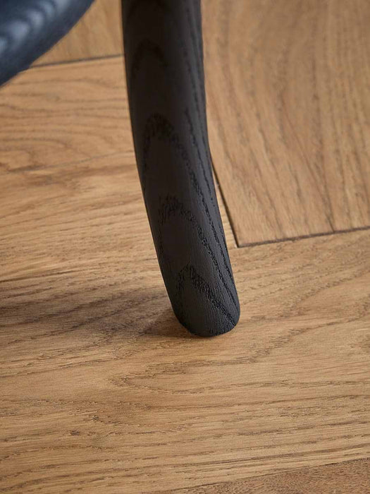 Oak Cross Back Counter Stool - Black