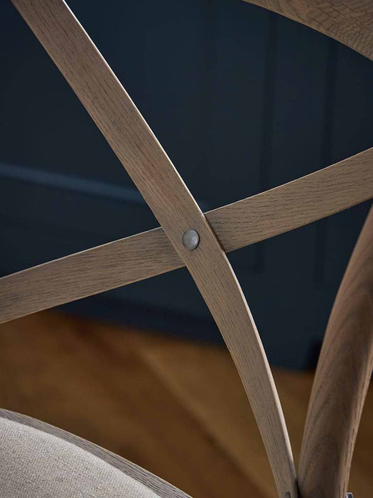 Oak Cross Back Counter Stool - Natural