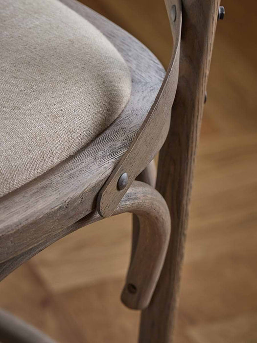 Oak Cross Back Counter Stool - Natural