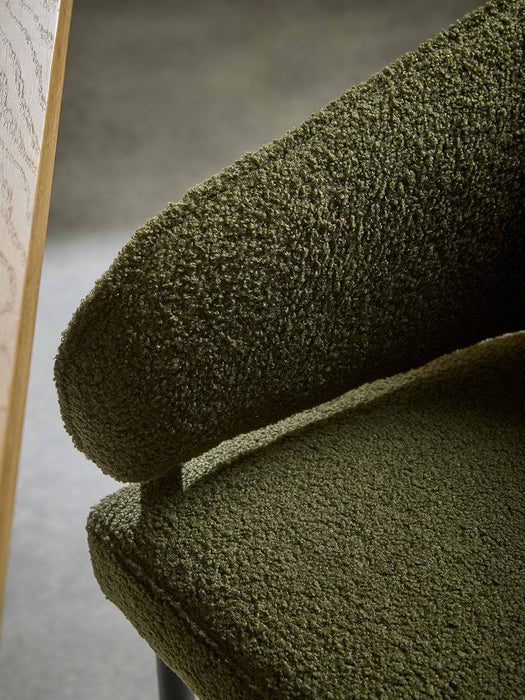 Olive Boucle Stool