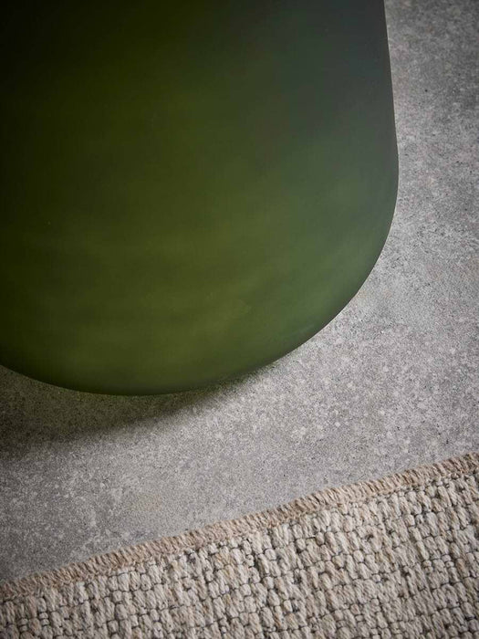 Frosted Green Glass Side Table
