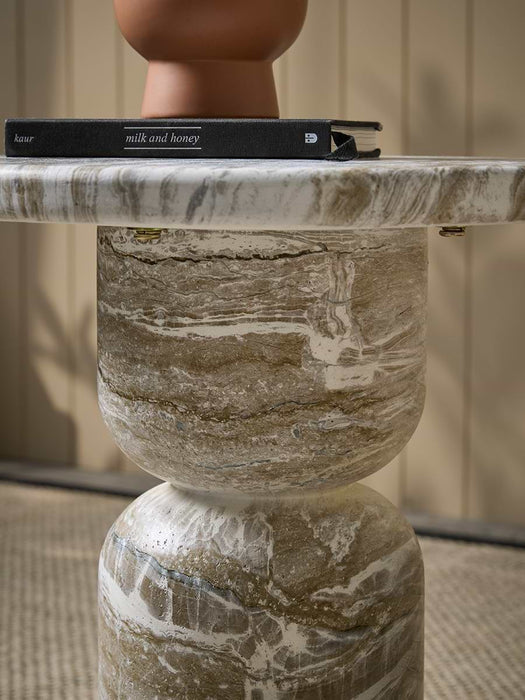 Grey Marble Side Table