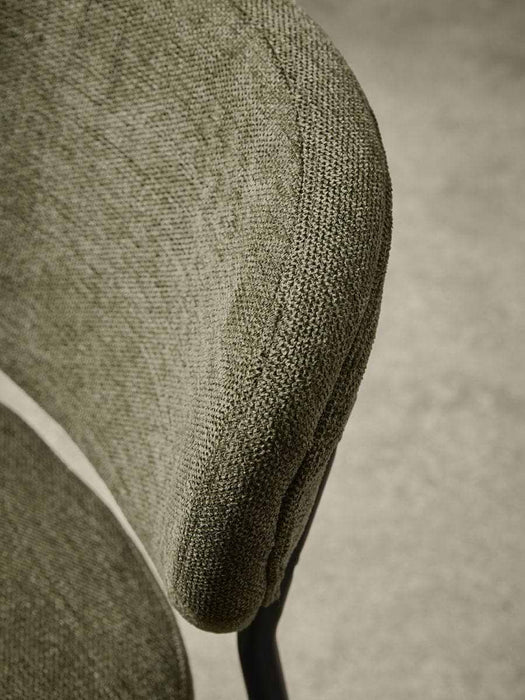 Green Boucle Upholstered Dining Chair - Set of 2