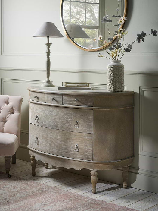 Rustic Curved Chest Of Drawers