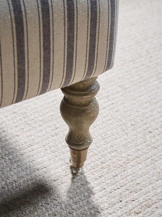 French Blue Striped Arm Chair