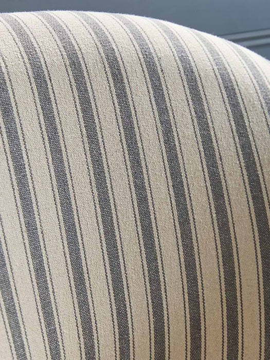 French Blue Striped Arm Chair