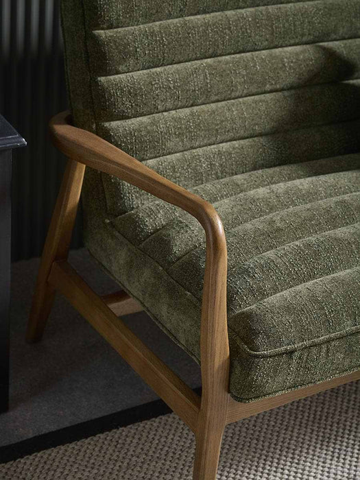 Ribbed Mid Century Sofa