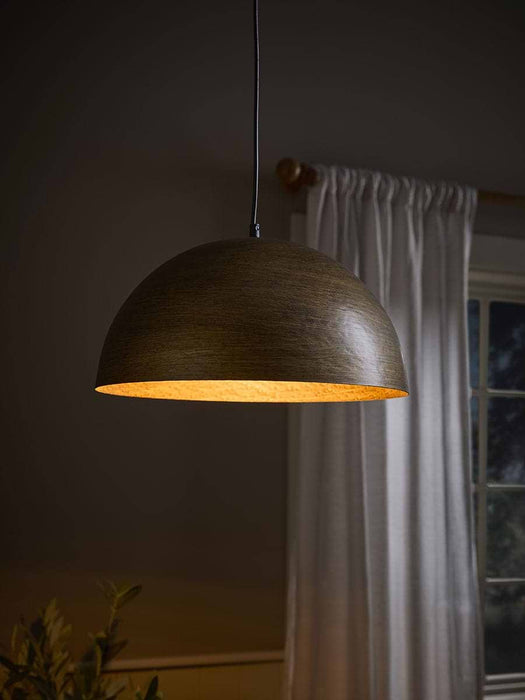 Hammered Brass Dome Pendant