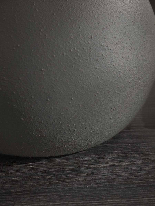 Round Textured Table Lamp - Grey