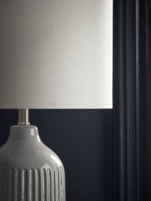 Glazed Ribbed Table Lamp