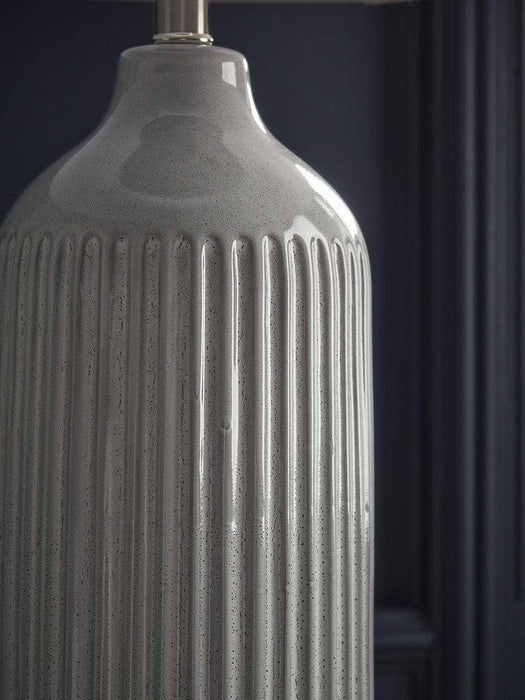 Glazed Ribbed Table Lamp
