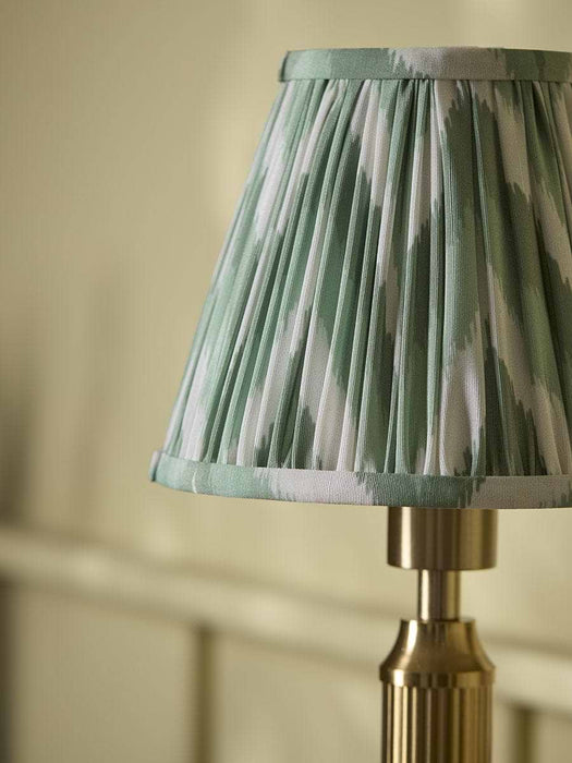 Tapered Clip On Shade - Green Zig Zag Ikat