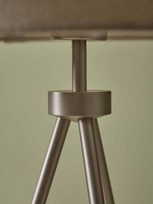 Brushed Silver Tripod Table Lamp