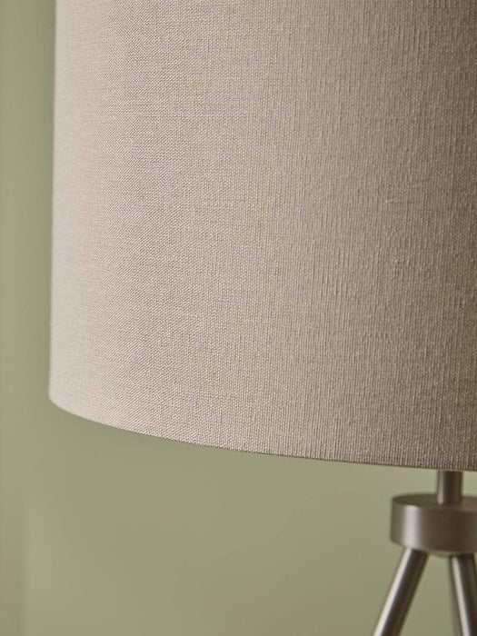Brushed Silver Tripod Table Lamp