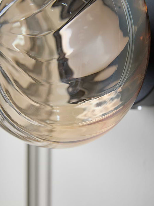 Amber Spiral Glass Wall Light