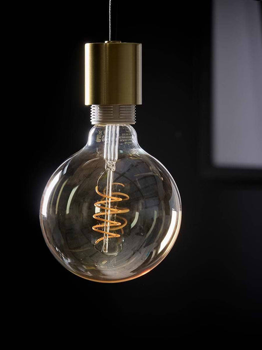 Amber E27 Large Globe Bulb