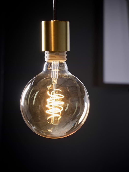 Amber E27 Large Globe Bulb