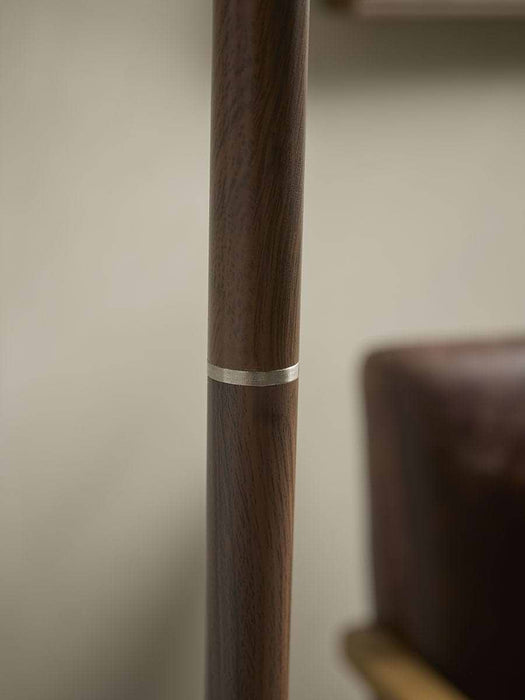 Walnut Brushed Steel Floor Lamp