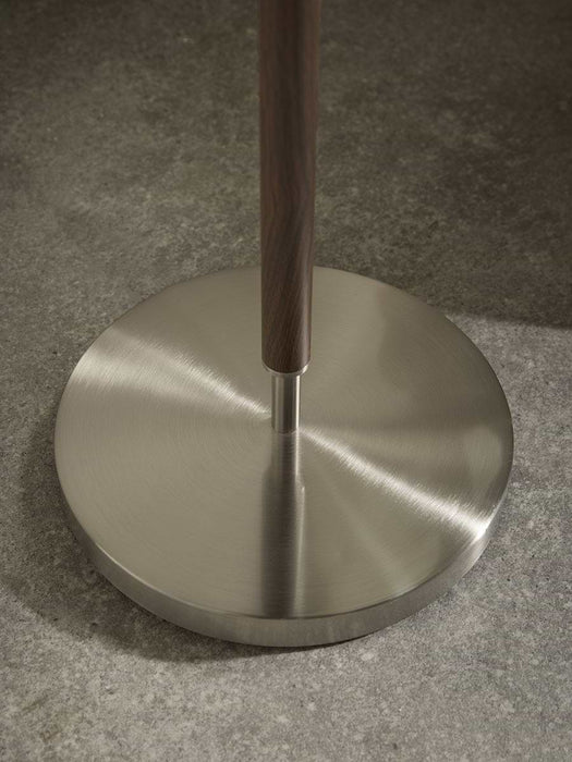 Walnut Brushed Steel Floor Lamp