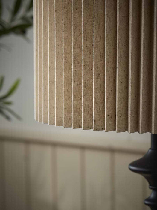 40cm Tall Natural Linen Vintage Pleated Shade
