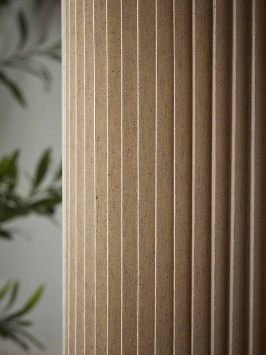 40cm Tall Natural Linen Vintage Pleated Shade