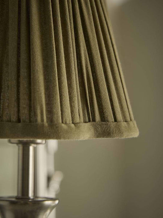 Lucian Six Arm Chandelier with Olive Scalloped Shade