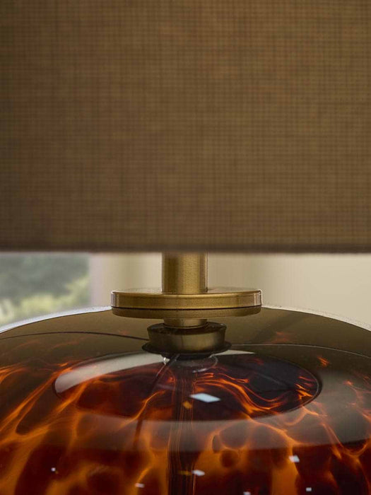 Tortoiseshell Glass Table Lamp