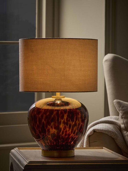 Tortoiseshell Glass Table Lamp