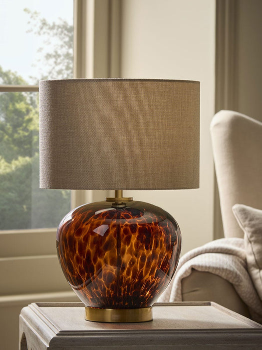 Tortoiseshell Glass Table Lamp