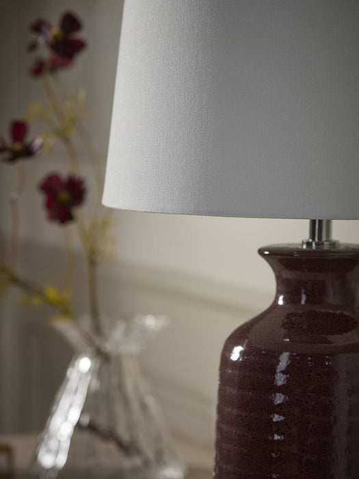 Mulberry Reactive Glaze Table Lamp