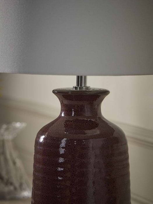 Mulberry Reactive Glaze Table Lamp