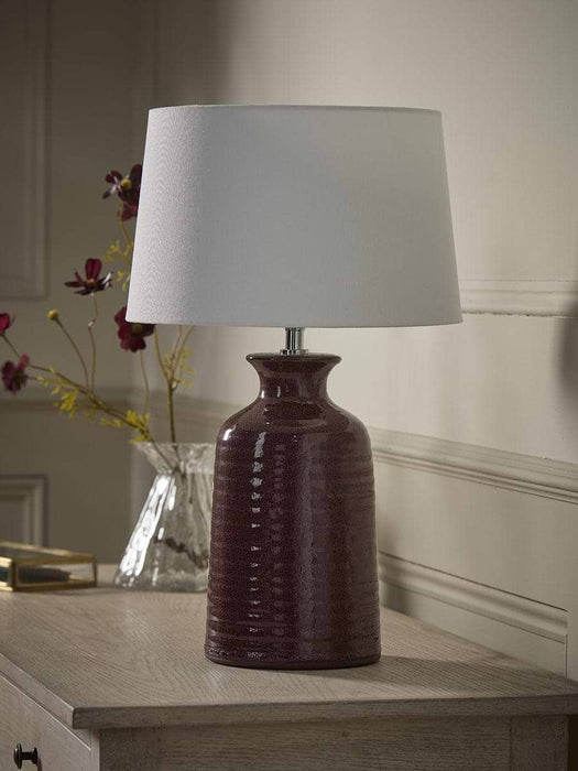 Mulberry Reactive Glaze Table Lamp