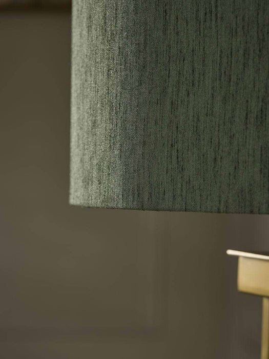 Satin Brass Column Table Lamp