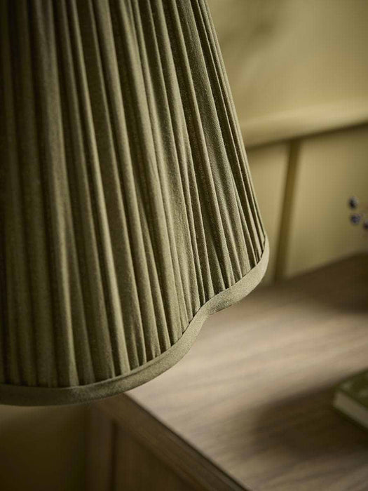 45cm Olive Green Scalloped Shade
