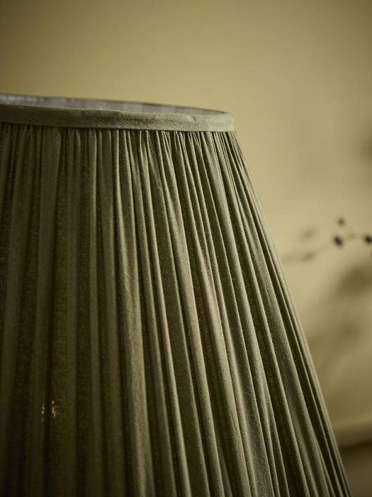 45cm Olive Green Scalloped Shade