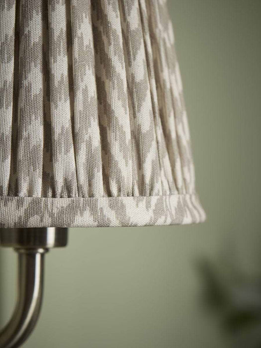 14cm Taupe Chevron Tapered Pleated Shade