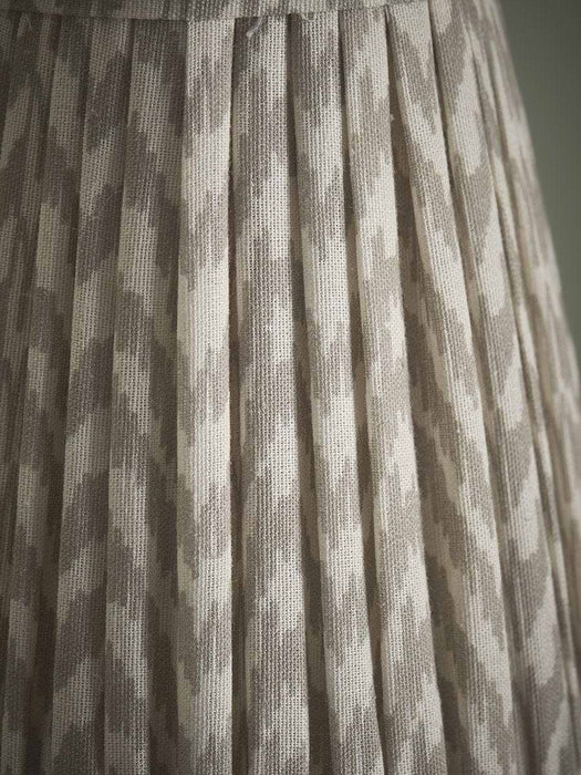 14cm Taupe Chevron Tapered Pleated Shade