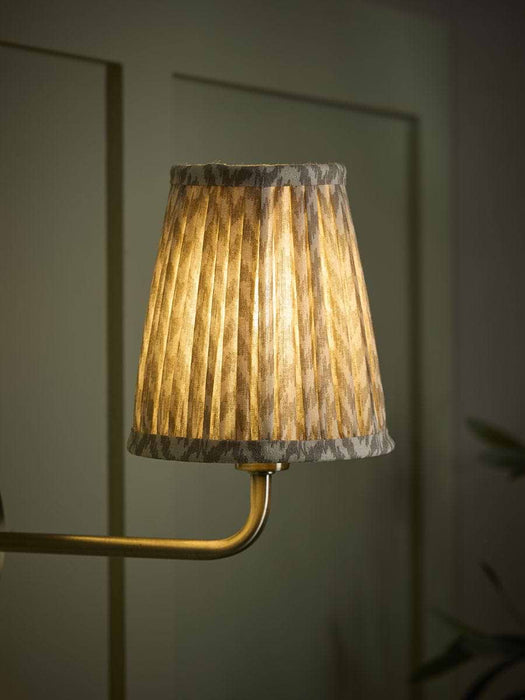 14cm Taupe Chevron Tapered Pleated Shade
