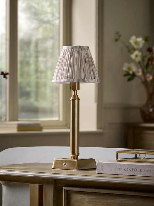 Celeste Rechargeable Table Lamp - Neutral Ikat