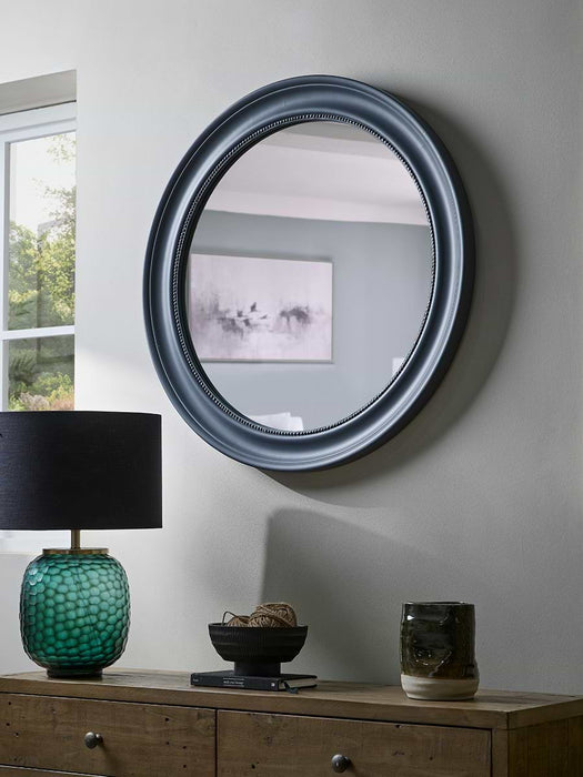 Aaro Round Mirror - Ink