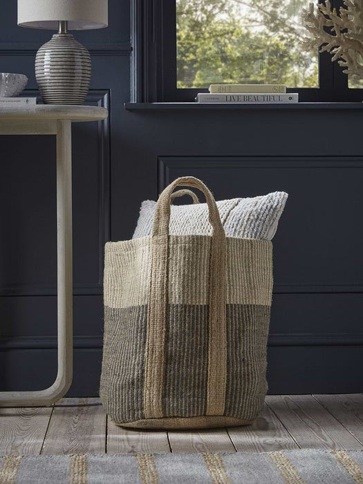 Two Tone Jute Storage Bag