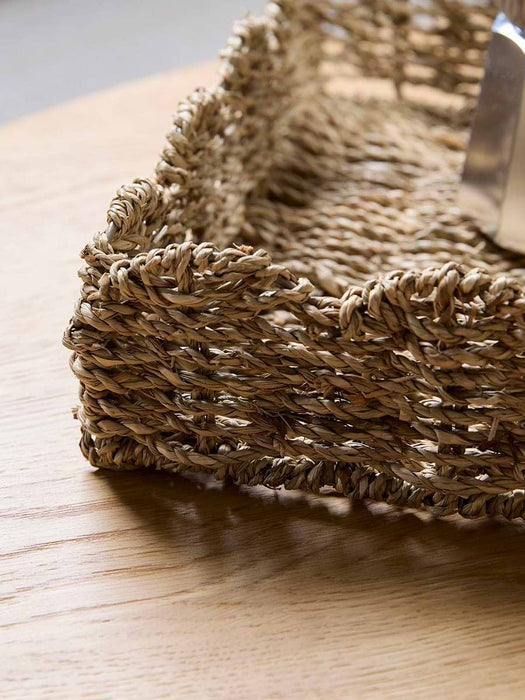 Two Nesting Scalloped Seagrass Storage Trays