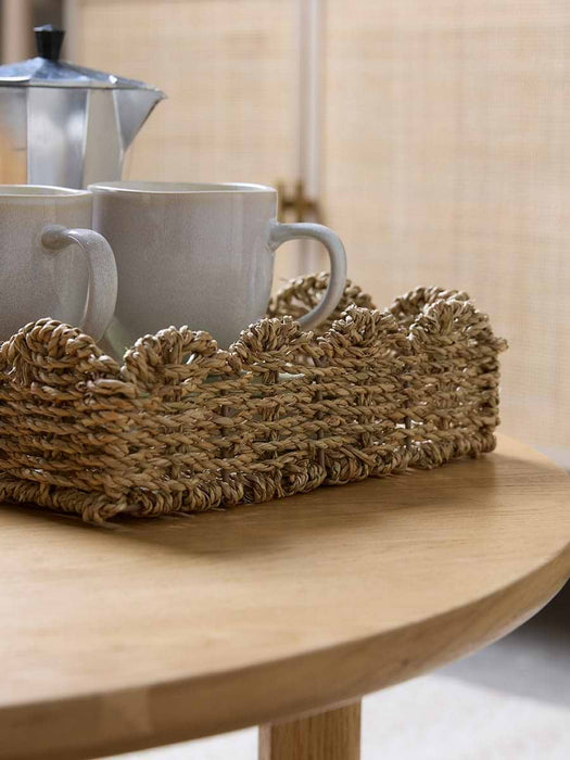 Two Nesting Scalloped Seagrass Storage Trays