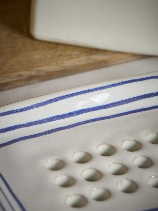 Soap Dish - Blue Stripe