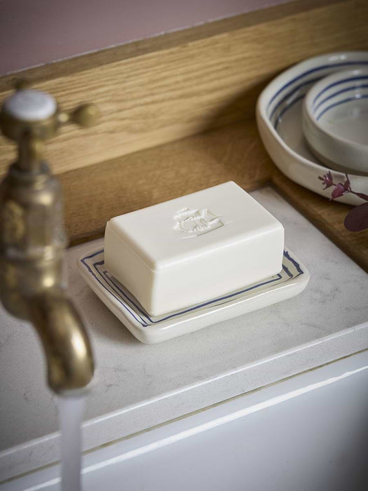 Soap Dish - Blue Stripe