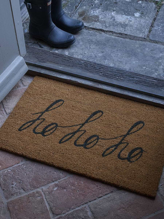 Ho Ho Ho Doormat - Grey