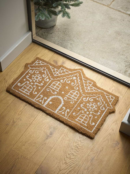 Christmas Gingerbread Cottage Doormat