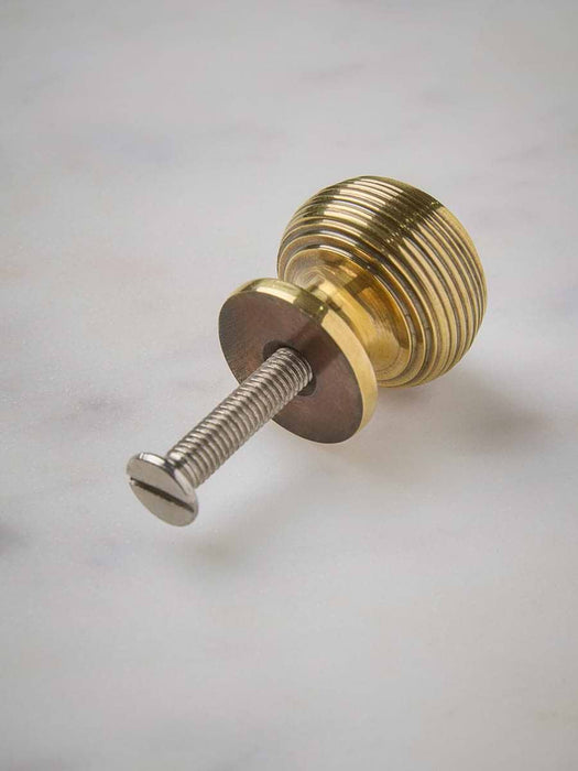 Beehive Knob - Aged Brass