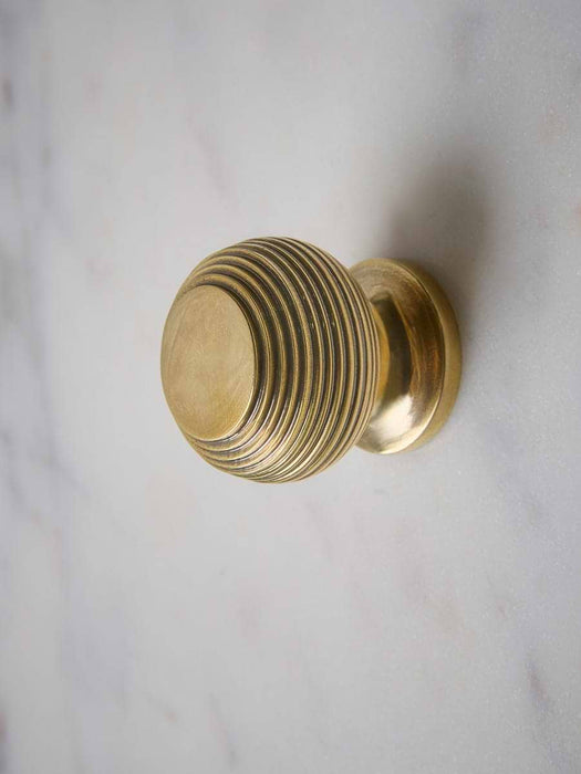 Beehive Knob - Aged Brass